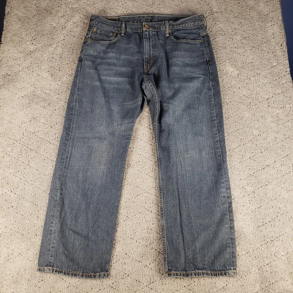 Levis 569 Jeans Mens 36x30 Blue Wide Leg Dark Wash Relaxed Skater Streetwear